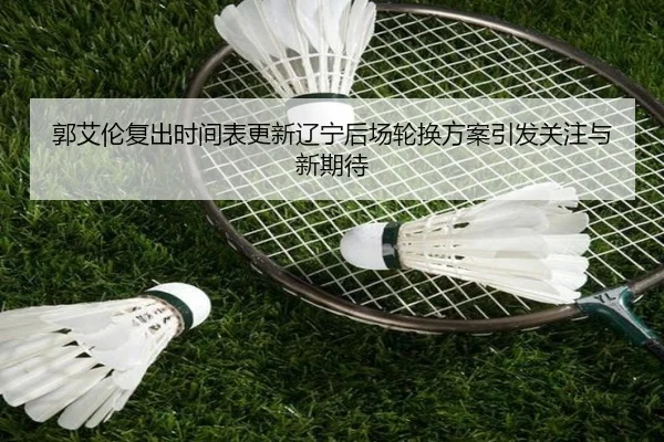 郭艾伦复出时间表更新辽宁后场轮换方案引发关注与新期待